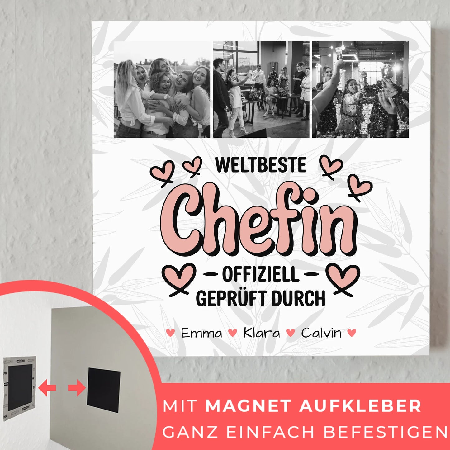 Magnetisches Fotoboard Beste Chefin 10