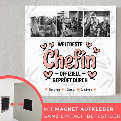 Magnetisches Fotoboard Beste Chefin 10