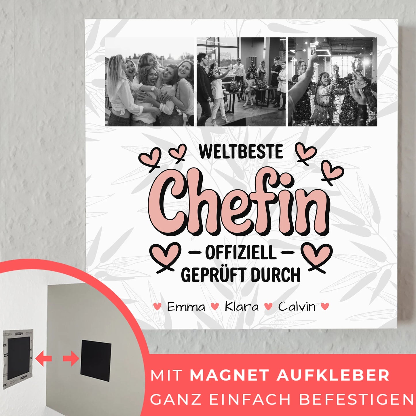 Magnetisches Fotoboard Beste Chefin