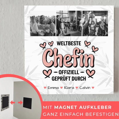 Magnetisches Fotoboard Beste Chefin