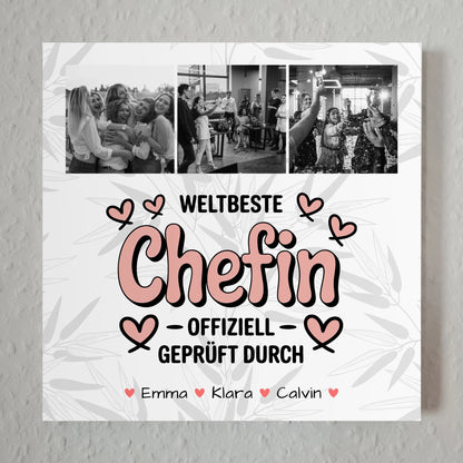 Magnetisches Fotoboard Beste Chefin 1