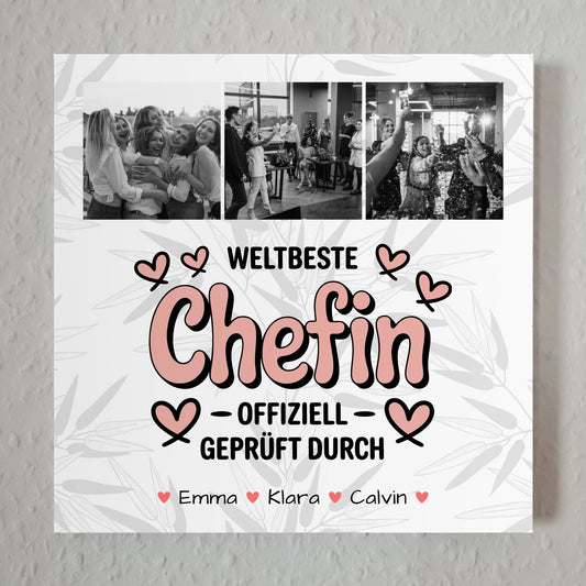 Magnetisches Fotoboard Beste Chefin 1
