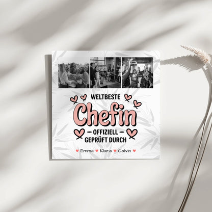 Magnetisches Fotoboard Beste Chefin