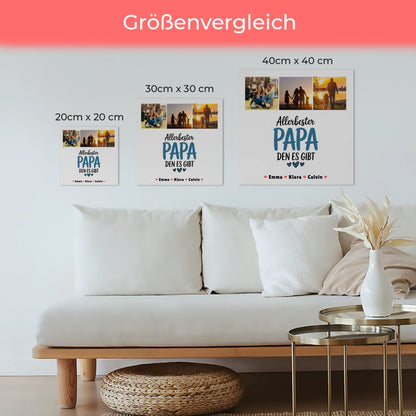 Personalisiertes Fotoboard Magnet Poster Geschenk Fotocollage Papa Allerbester Papa Den Es Gibt