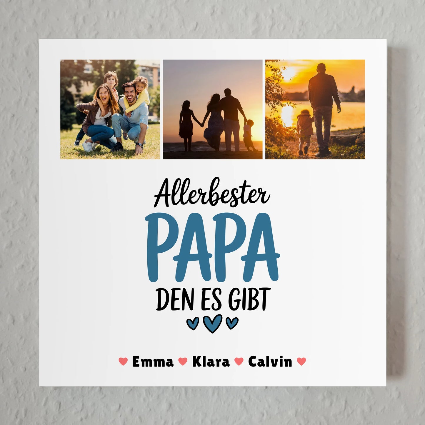 Personalisiertes Fotoboard Magnet Poster Geschenk Fotocollage Papa Allerbester Papa Den Es Gibt 1