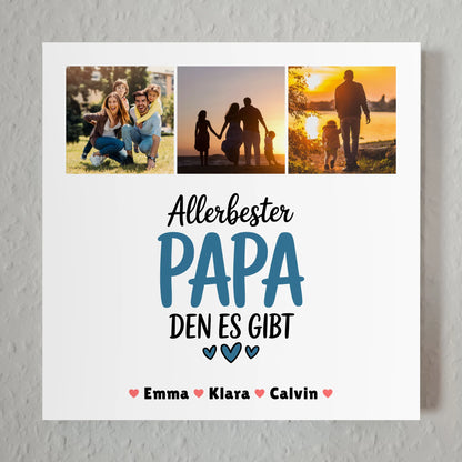 Personalisiertes Fotoboard Magnet Poster Geschenk Fotocollage Papa Allerbester Papa Den Es Gibt 7