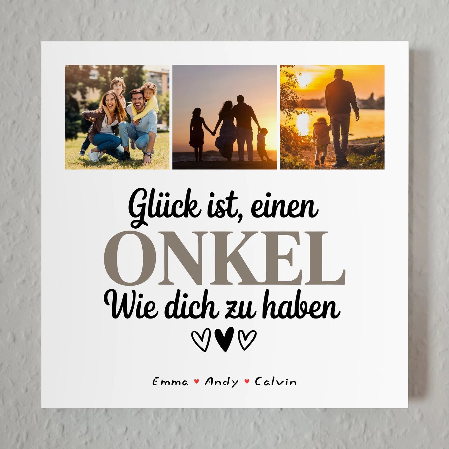 Personalisierte Fotoboard Poster Magnetisch Fotocollage Onkel