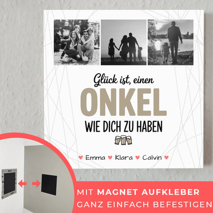 Personalisierte Magnetposter Fotoboard mit Fotocollage Onkel Glück Ist einen Onkel Wie Dich Zu Haben 10