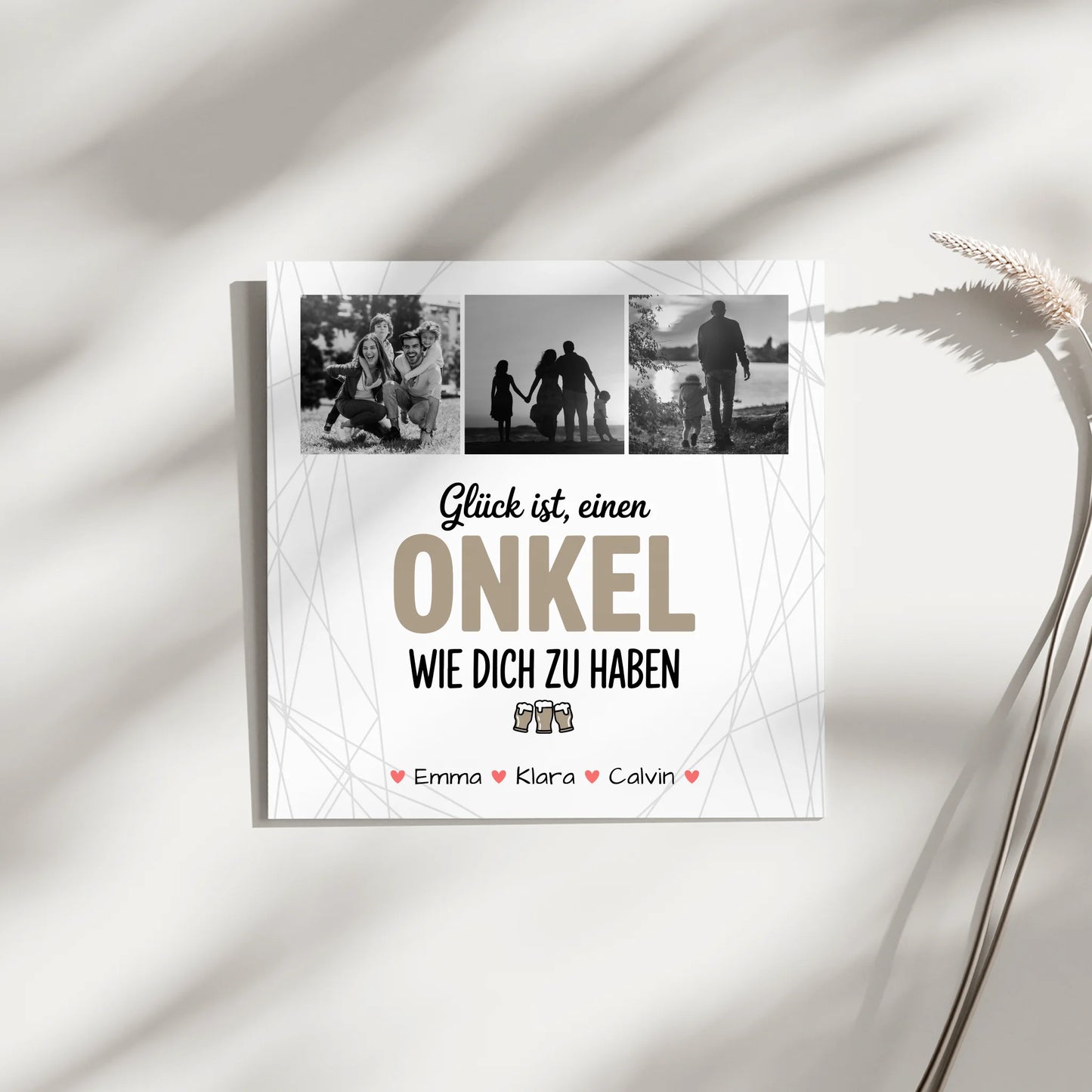 Personalisierte Magnetposter Fotoboard mit Fotocollage Onkel Glück Ist einen Onkel Wie Dich Zu Haben