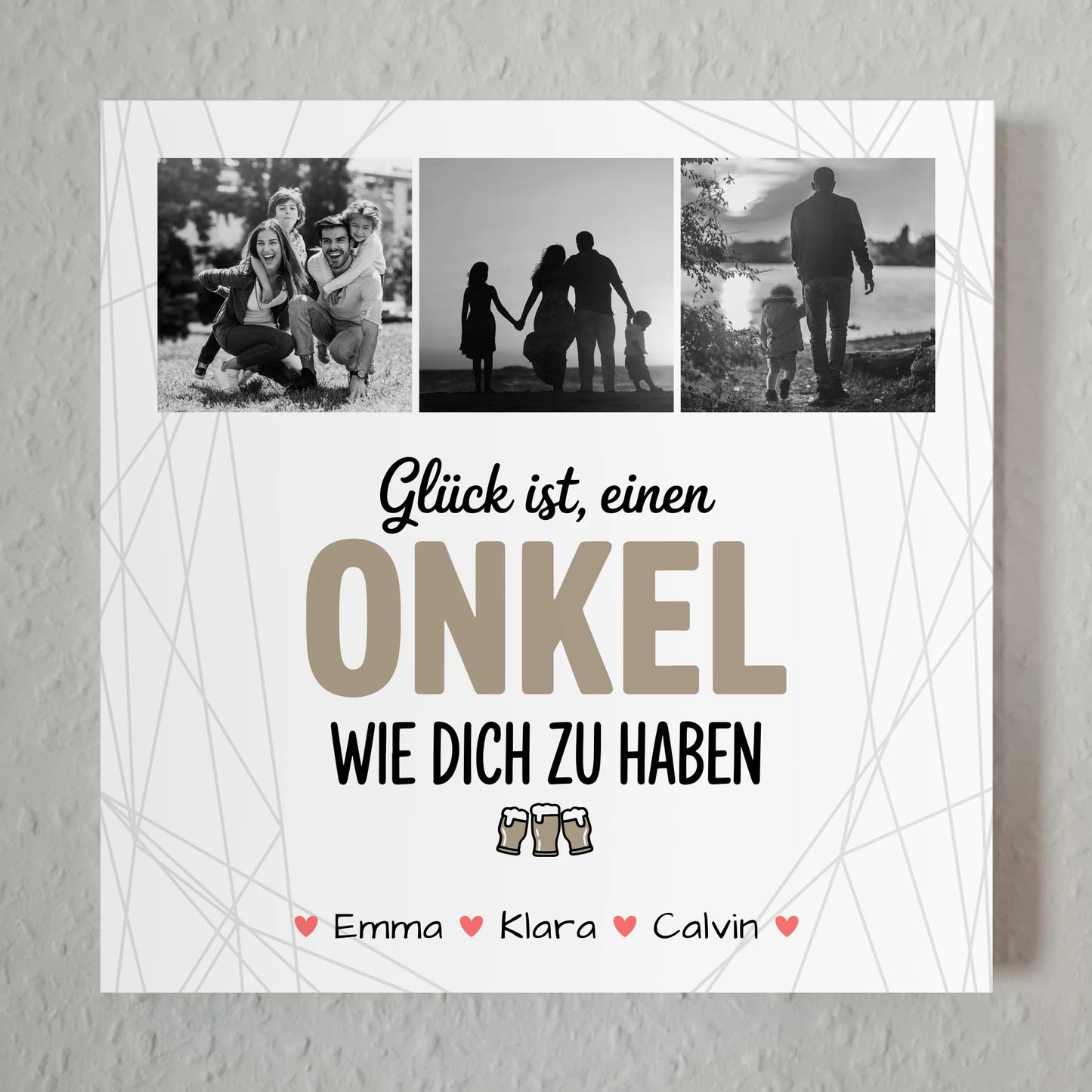 Personalisierte Magnetposter Fotoboard mit Fotocollage Onkel Glück Ist einen Onkel Wie Dich Zu Haben