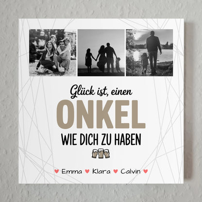Personalisierte Magnetposter Fotoboard mit Fotocollage Onkel Glück Ist einen Onkel Wie Dich Zu Haben