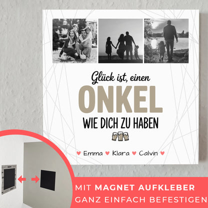 Personalisierte Magnetposter Fotoboard mit Fotocollage Onkel Glück Ist einen Onkel Wie Dich Zu Haben