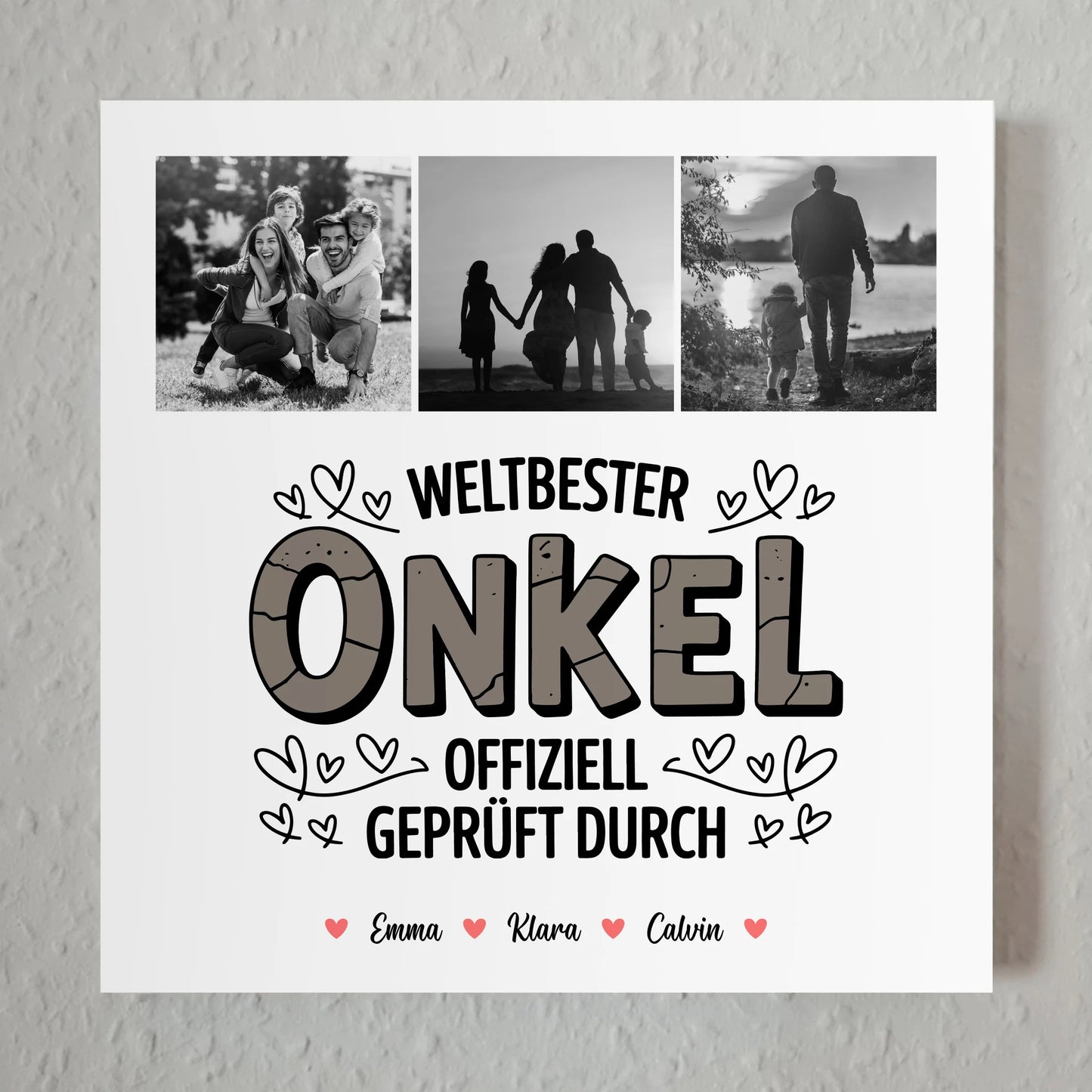 Magnetposter Fotoboard Onkel Fotocollage Weltbester Onkel Offiziell Geprüft Durch 7
