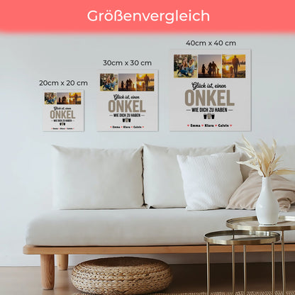 Magnetisches Fotoboard Poster personalisiert - Fotocollage Geschenk für Onkel 6