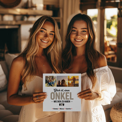 Magnetisches Fotoboard Poster personalisiert - Fotocollage Geschenk für Onkel 8