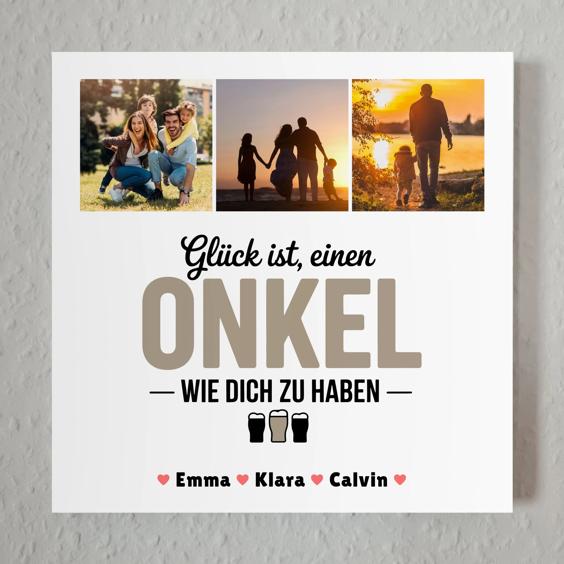 Magnetisches Fotoboard Poster personalisiert - Fotocollage Geschenk für Onkel 1