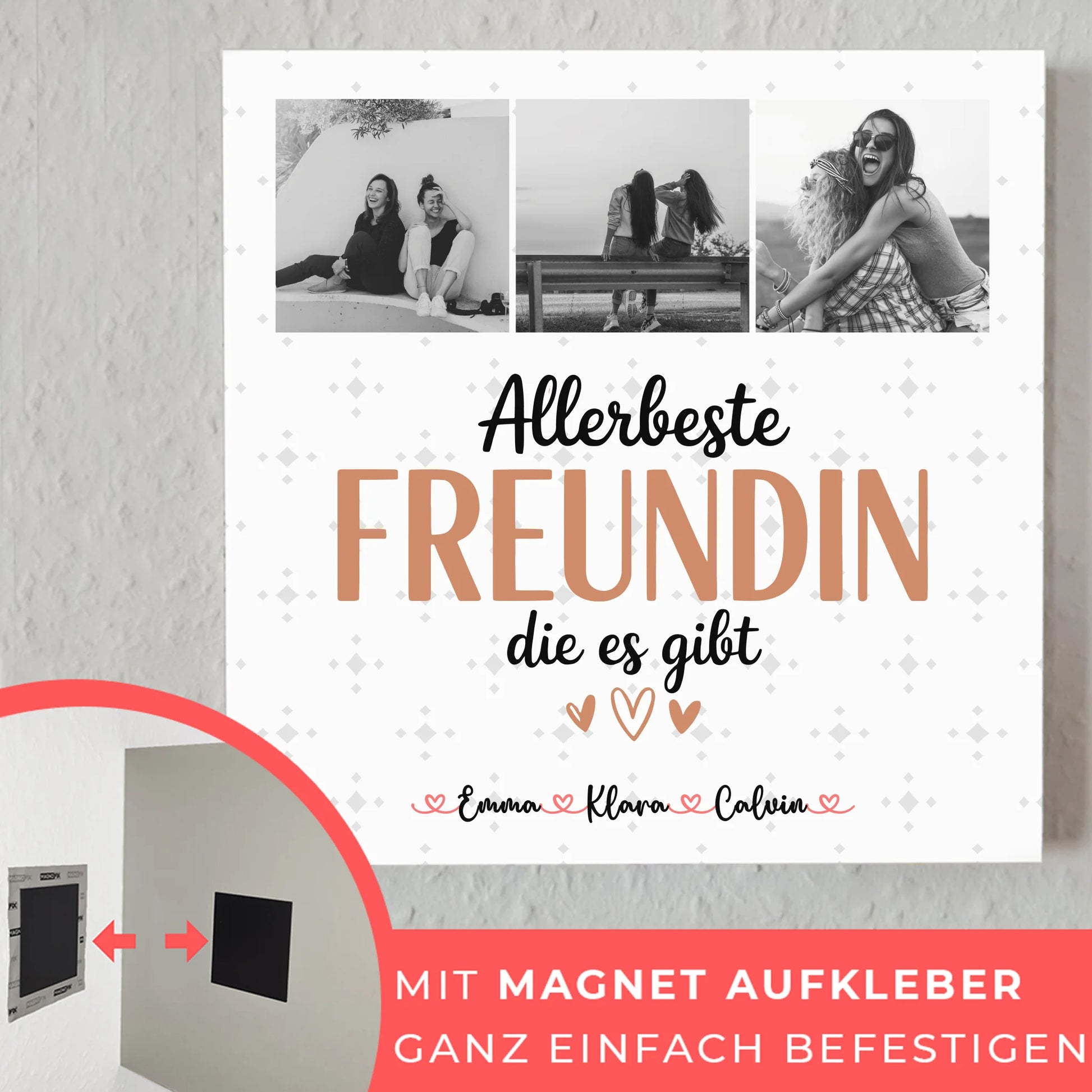 Personalisierte Geschenke für Beste Freundin Fotocollage Leinwand Tasse Allerbeste Freundin Die Es Gibt 4