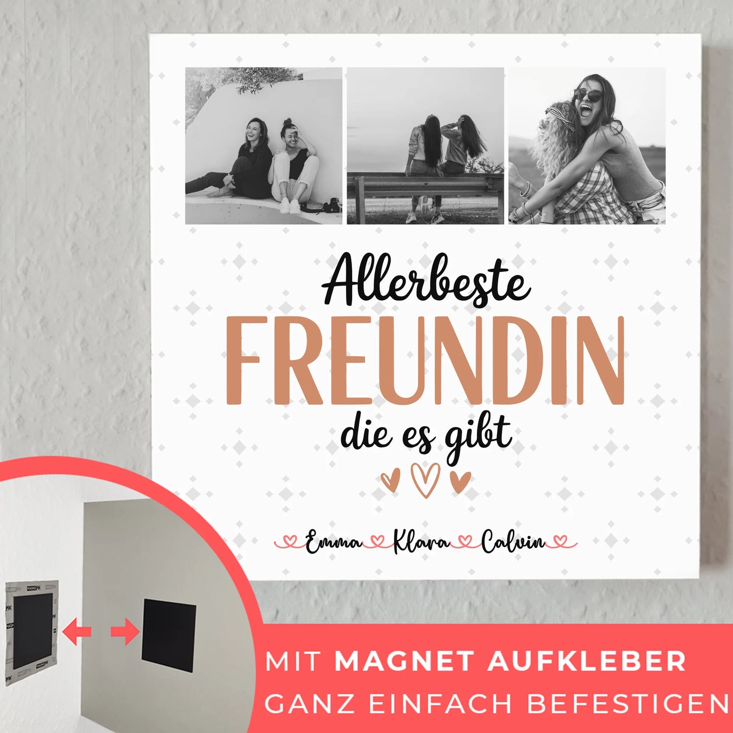 Personalisierte Geschenke für Beste Freundin Fotocollage Leinwand Tasse Allerbeste Freundin Die Es Gibt 10