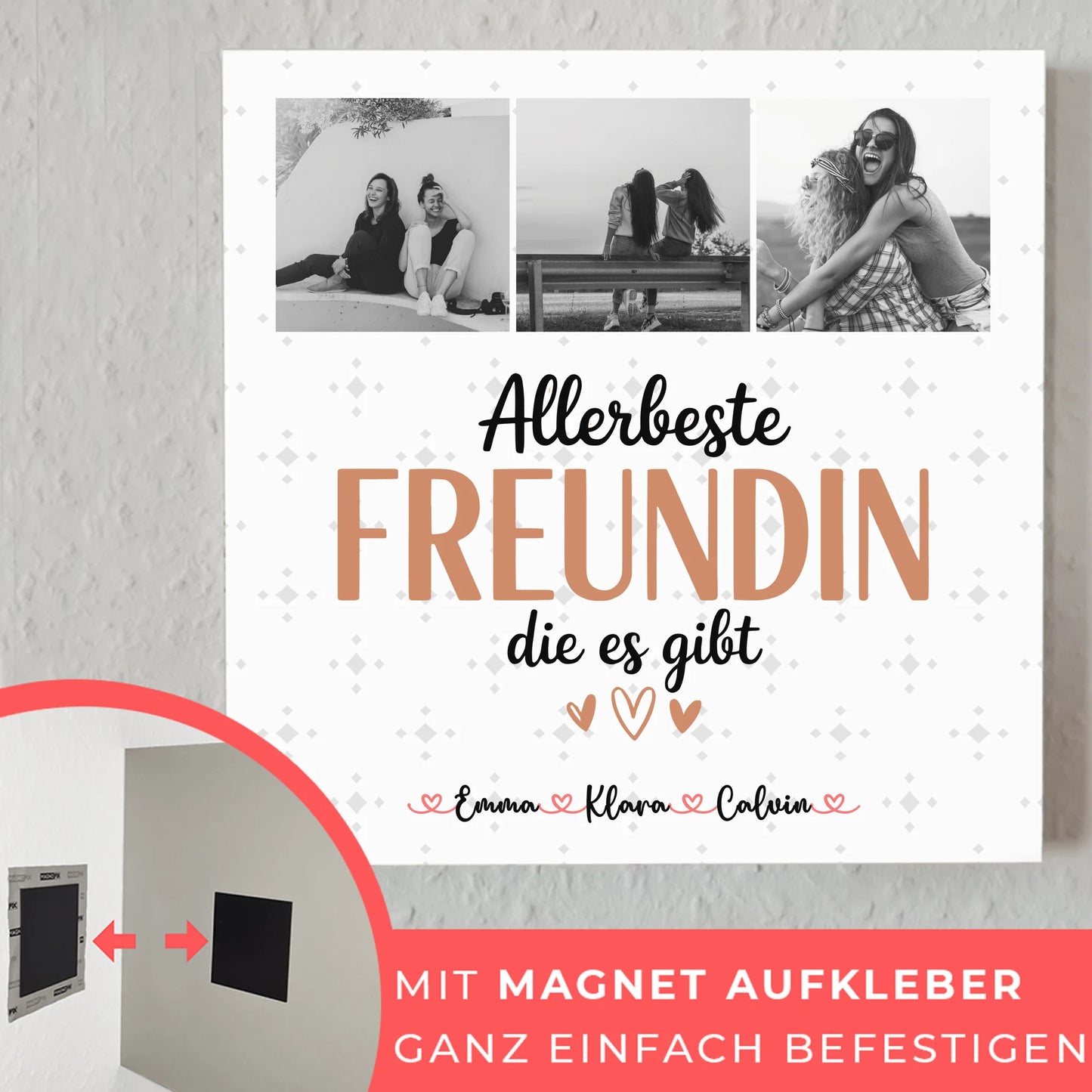 Personalisierte Geschenke für Beste Freundin Fotocollage Leinwand Tasse Allerbeste Freundin Die Es Gibt
