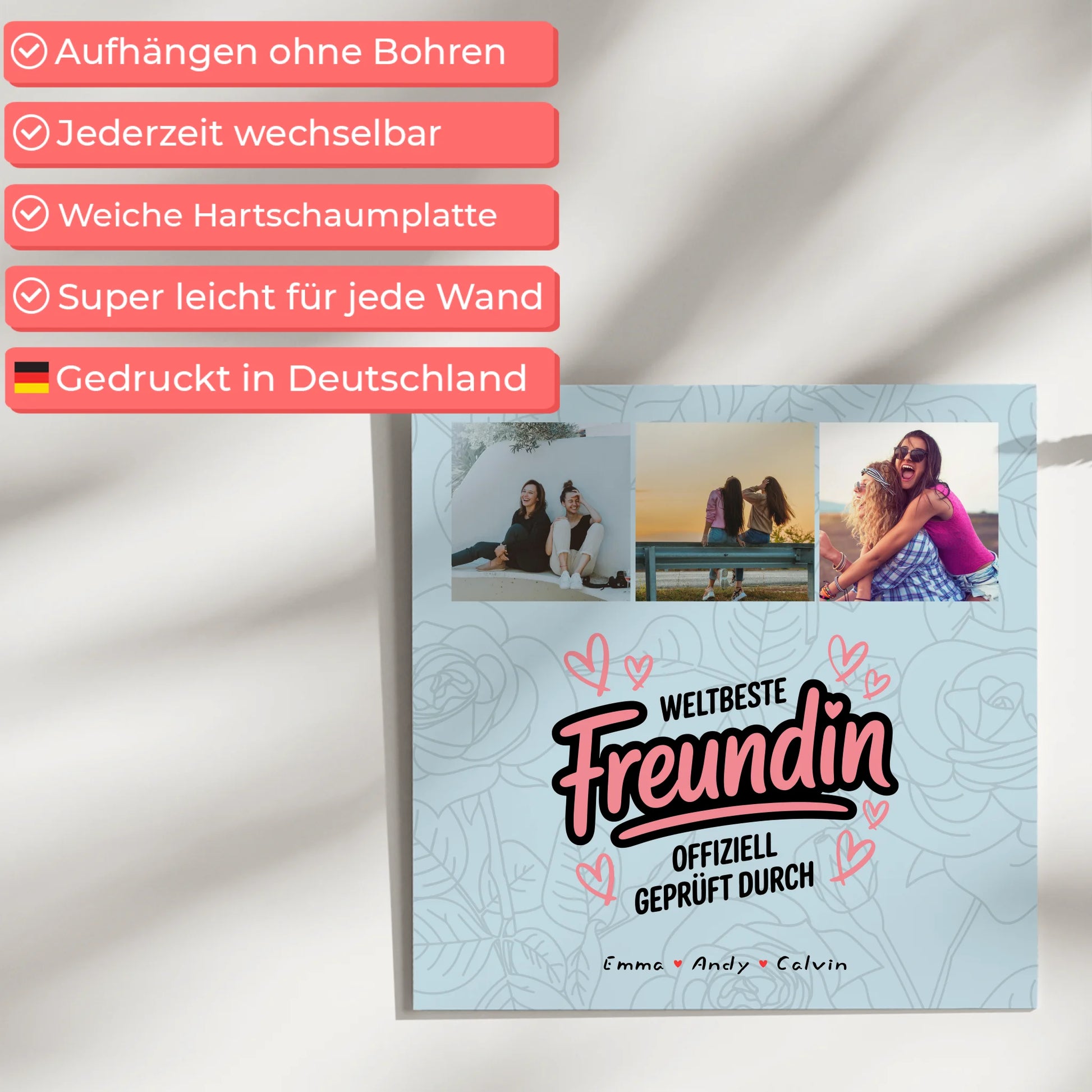 Beste Freundin Geschenk Fotocollage Beste Freundin Weltbeste Freundin Offiziell Geprüft Durch 5