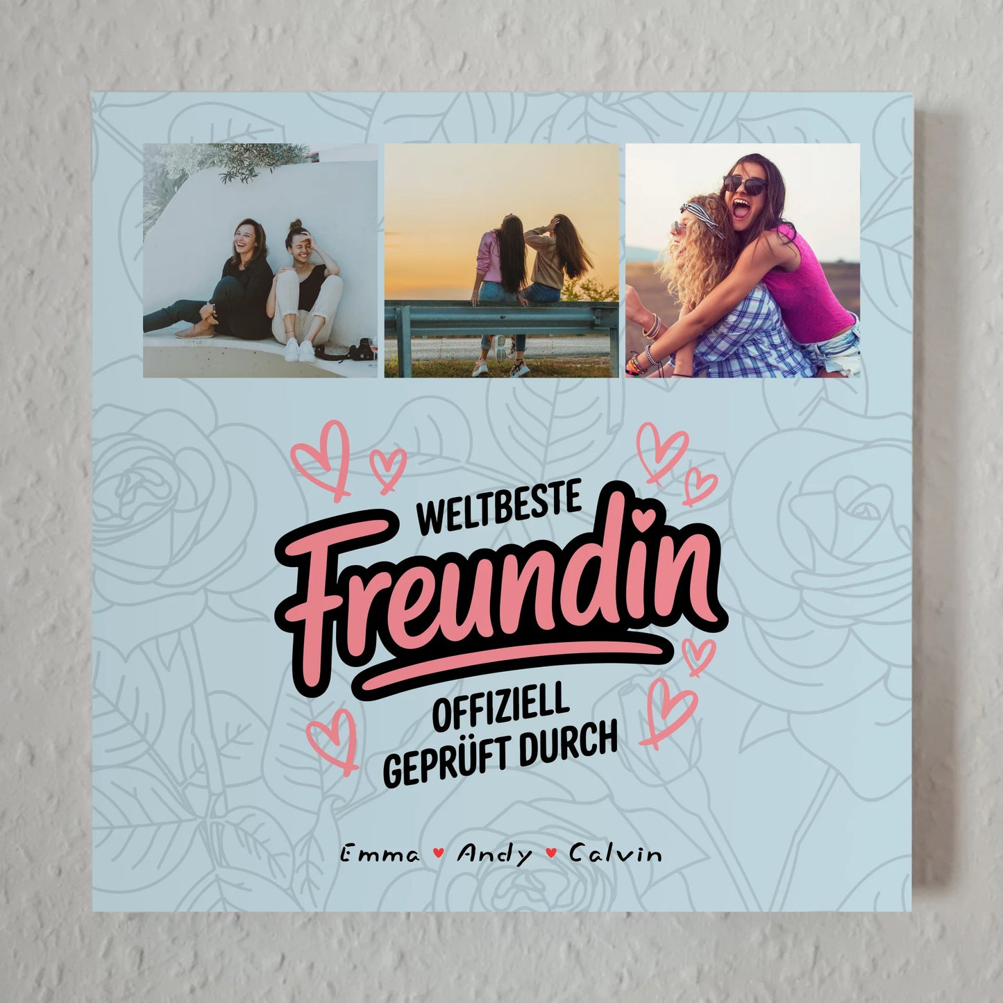 Beste Freundin Geschenk Fotocollage Beste Freundin Weltbeste Freundin Offiziell Geprüft Durch 7
