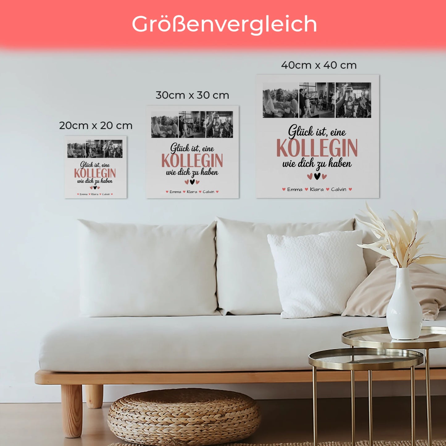 Fotoboard Poster Magnetisch Fotocollage Kollegin Glück Ist eine Kollegin Wie Dich Zu Haben 6