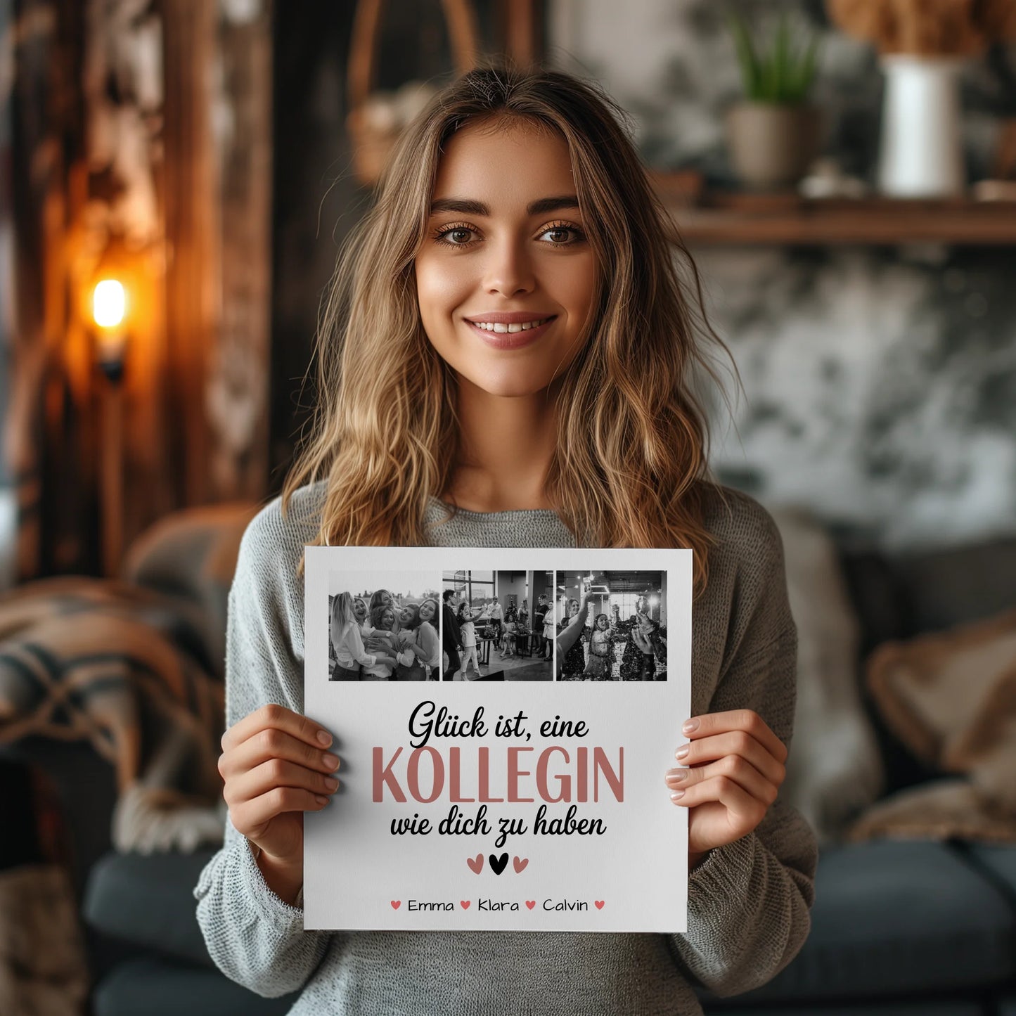 Fotoboard Poster Magnetisch Fotocollage Kollegin Glück Ist eine Kollegin Wie Dich Zu Haben 2