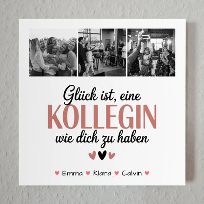 Fotoboard Poster Magnetisch Fotocollage Kollegin Glück Ist eine Kollegin Wie Dich Zu Haben 1