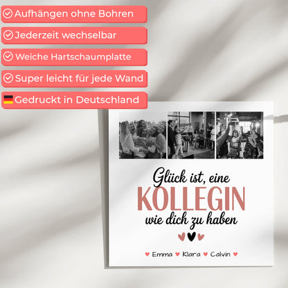 Fotoboard Poster Magnetisch Fotocollage Kollegin Glück Ist eine Kollegin Wie Dich Zu Haben