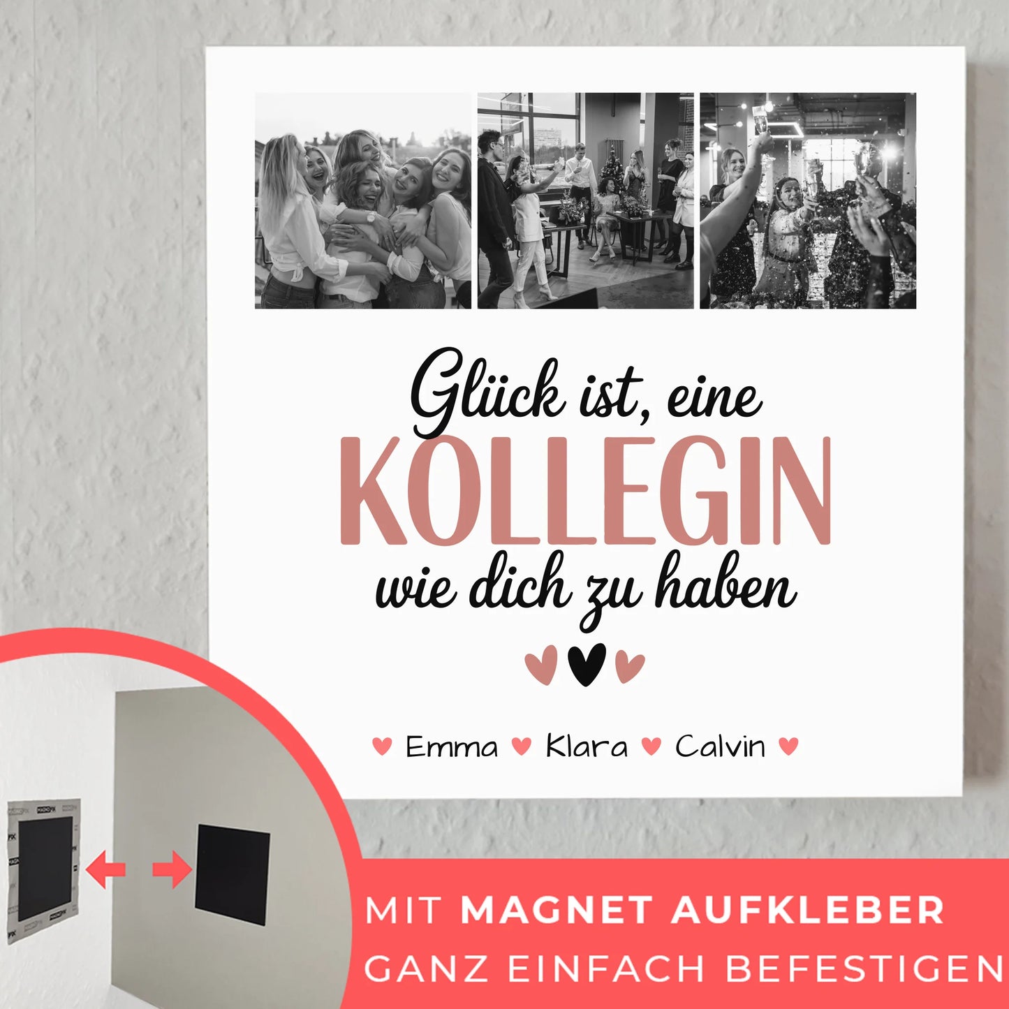 Fotoboard Poster Magnetisch Fotocollage Kollegin Glück Ist eine Kollegin Wie Dich Zu Haben 10