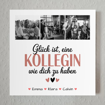 Fotoboard Poster Magnetisch Fotocollage Kollegin Glück Ist eine Kollegin Wie Dich Zu Haben