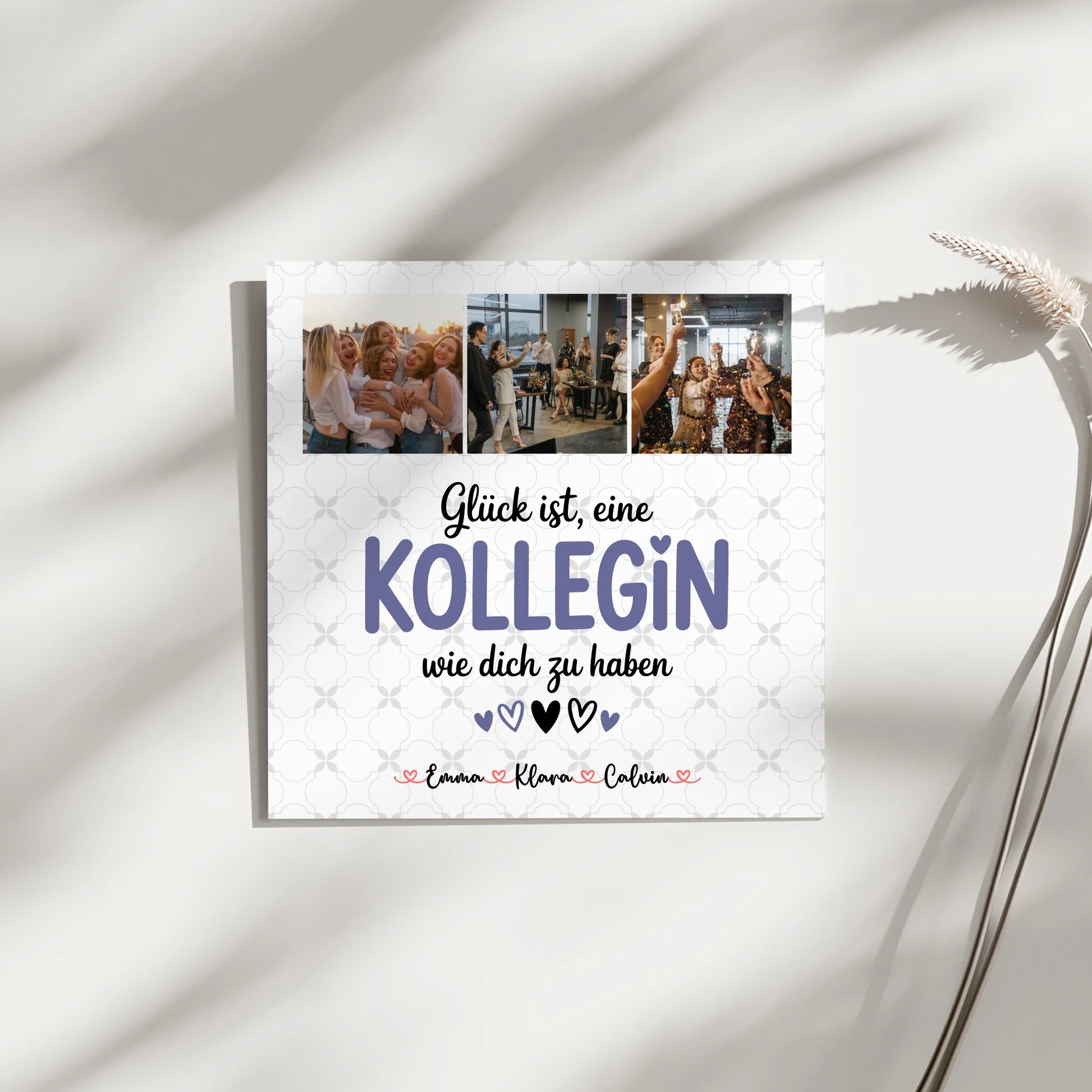 Personalisierte Fotoboard Magnet Poster Fotocollage für Kollegin Glück Ist eine Kollegin Wie Dich Zu Haben 3