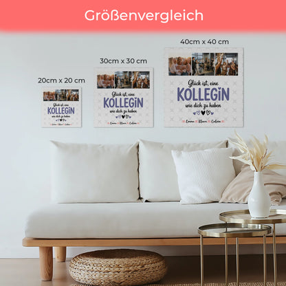 Personalisierte Fotoboard Magnet Poster Fotocollage für Kollegin Glück Ist eine Kollegin Wie Dich Zu Haben