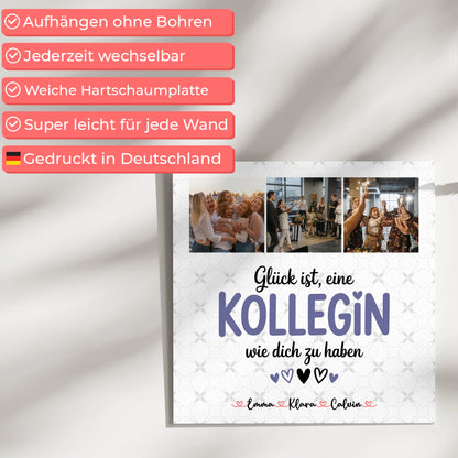 Personalisierte Fotoboard Magnet Poster Fotocollage für Kollegin Glück Ist eine Kollegin Wie Dich Zu Haben
