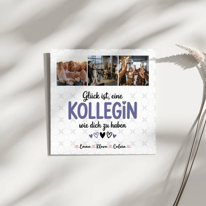 Personalisierte Fotoboard Magnet Poster Fotocollage für Kollegin Glück Ist eine Kollegin Wie Dich Zu Haben