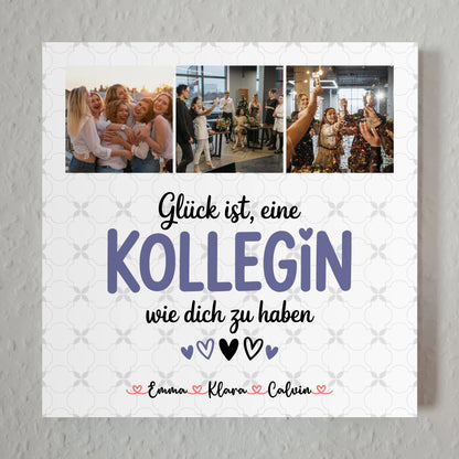 Personalisierte Fotoboard Magnet Poster Fotocollage für Kollegin Glück Ist eine Kollegin Wie Dich Zu Haben 7