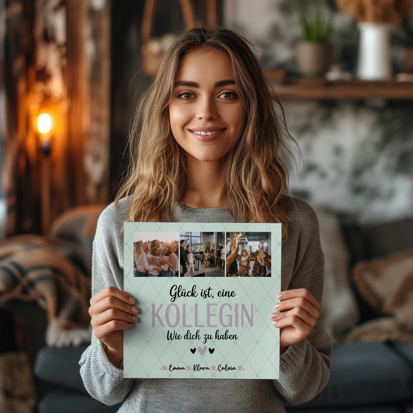 Fotoboard Poster Magnetisch Fotocollage für Kollegin Glück Ist eine Kollegin Wie Dich Zu Haben 2
