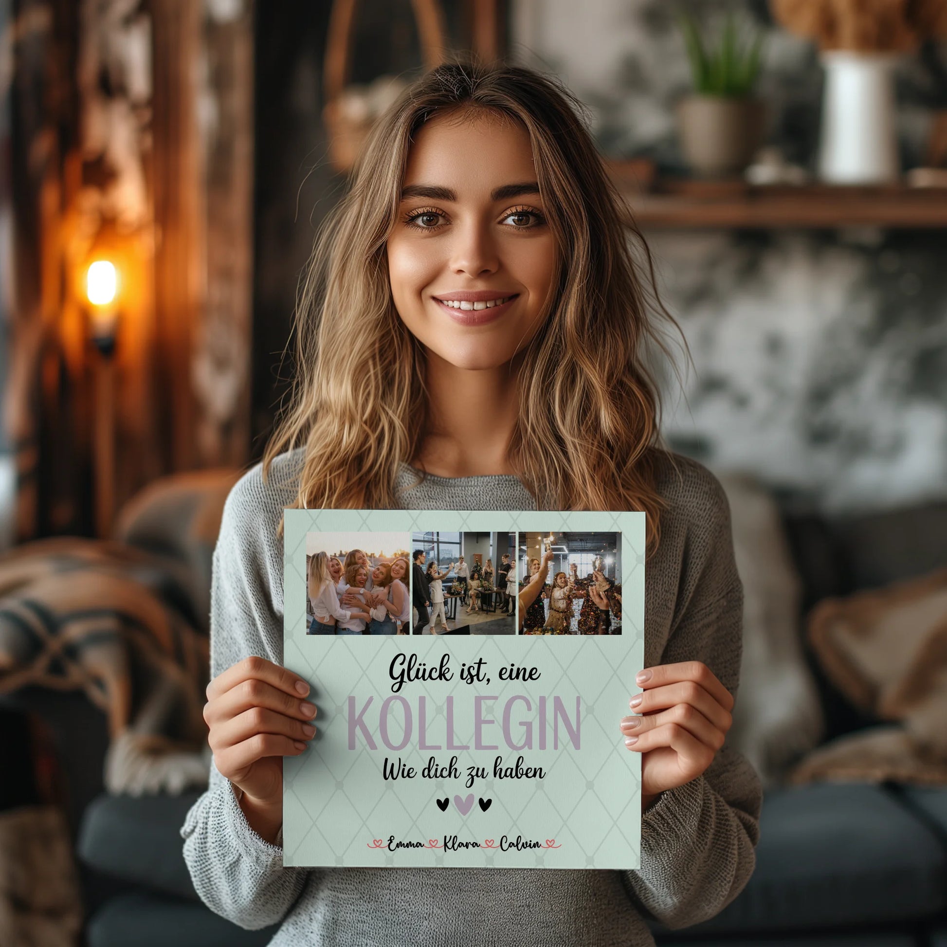 Fotoboard Poster Magnetisch Fotocollage für Kollegin Glück Ist eine Kollegin Wie Dich Zu Haben 2