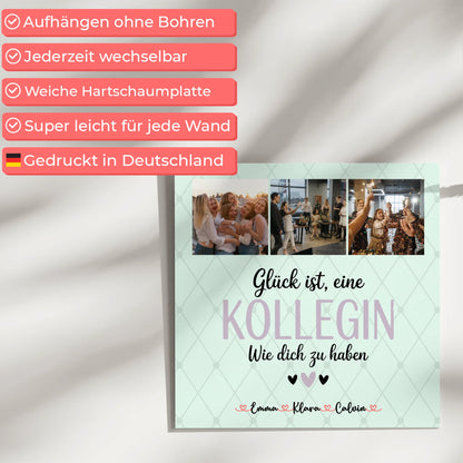 Fotoboard Poster Magnetisch Fotocollage für Kollegin Glück Ist eine Kollegin Wie Dich Zu Haben