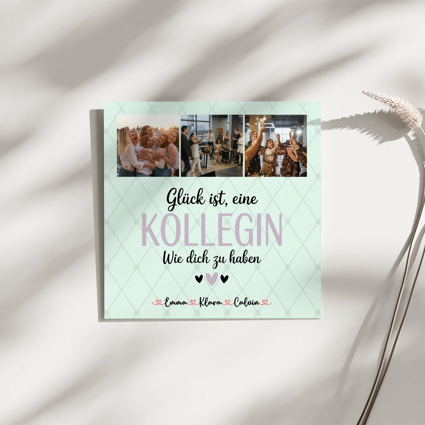 Fotoboard Poster Magnetisch Fotocollage für Kollegin Glück Ist eine Kollegin Wie Dich Zu Haben