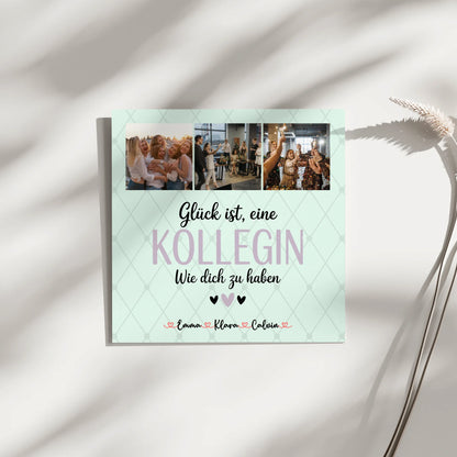 Fotoboard Poster Magnetisch Fotocollage für Kollegin Glück Ist eine Kollegin Wie Dich Zu Haben