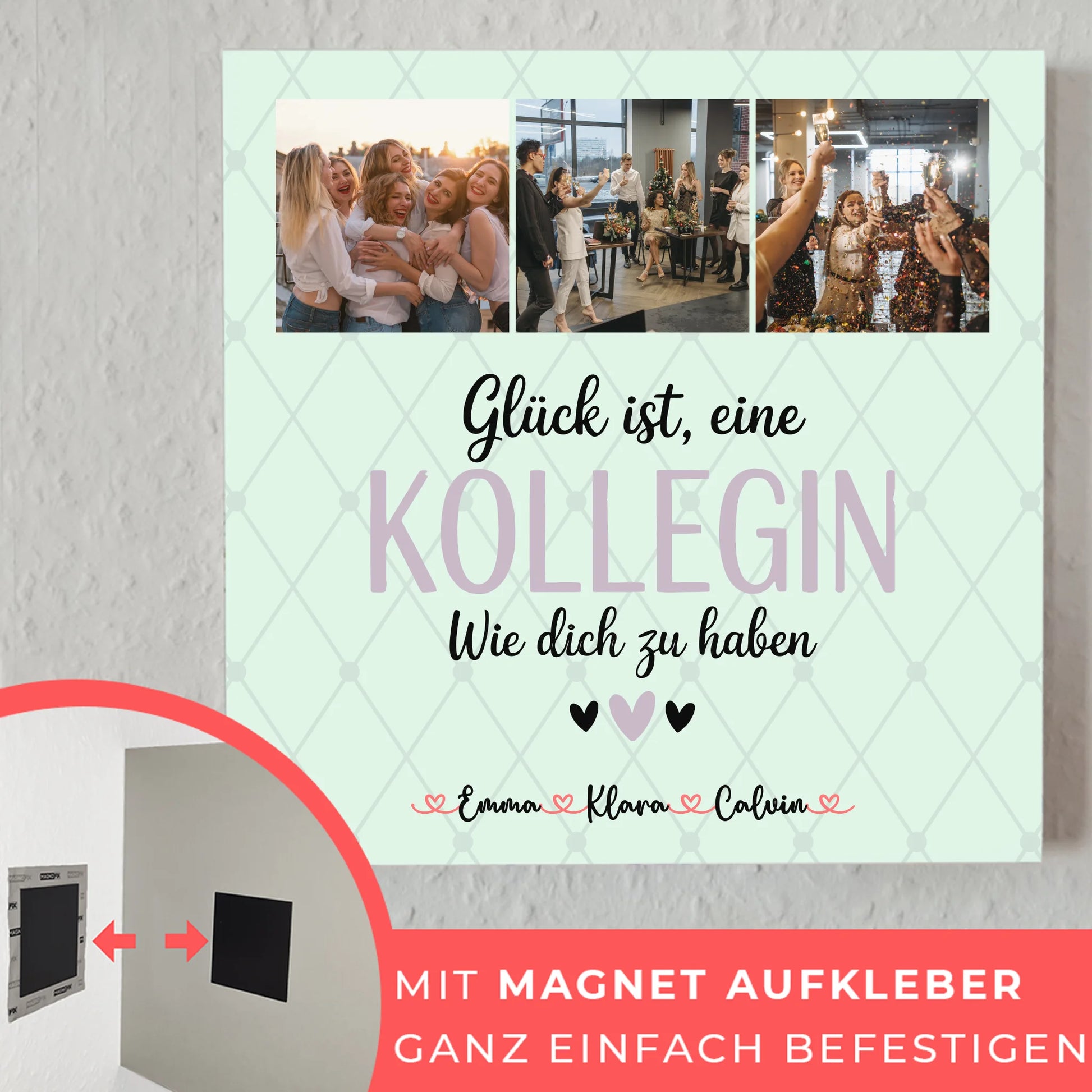 Fotoboard Poster Magnetisch Fotocollage für Kollegin Glück Ist eine Kollegin Wie Dich Zu Haben 4