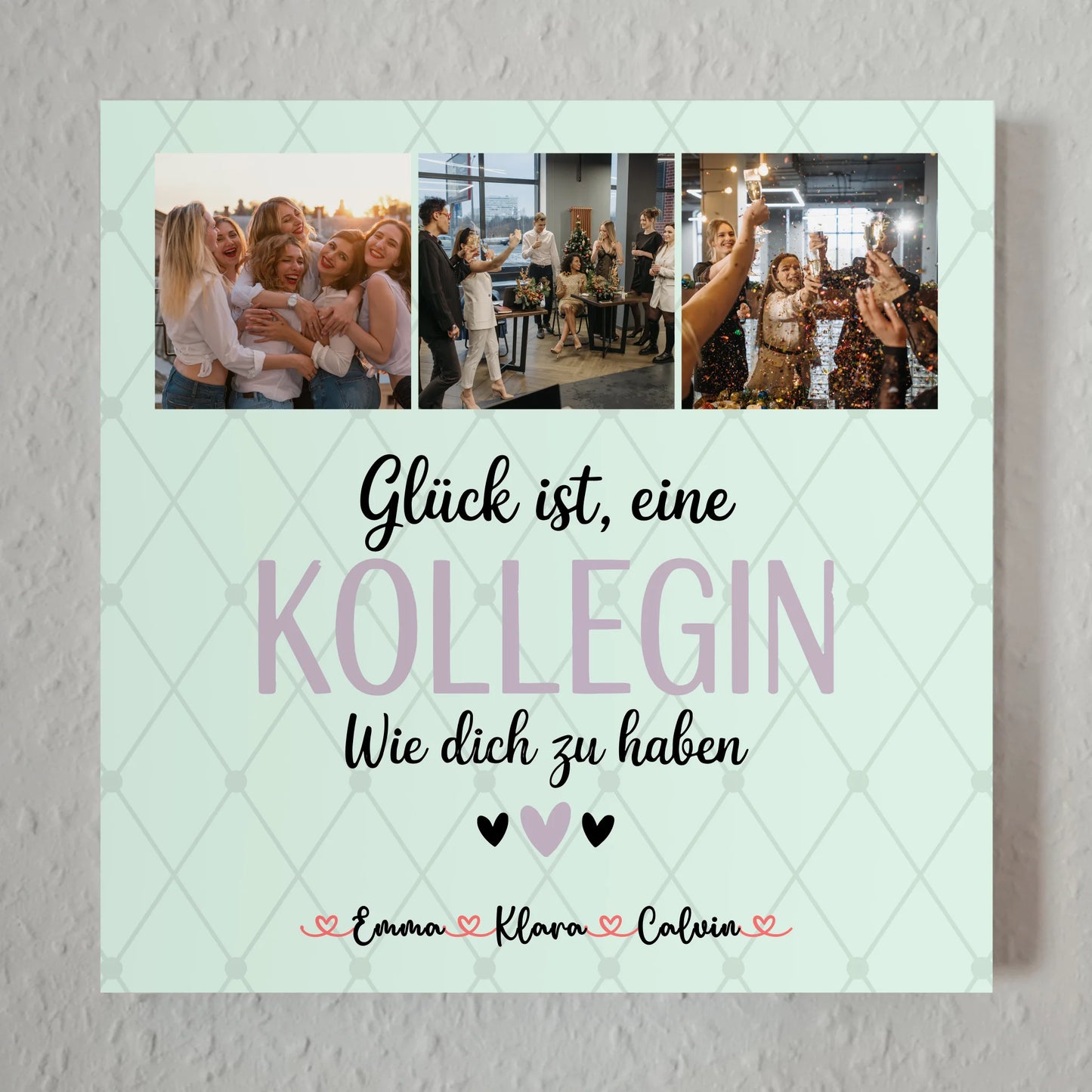 Fotoboard Poster Magnetisch Fotocollage für Kollegin Glück Ist eine Kollegin Wie Dich Zu Haben 1