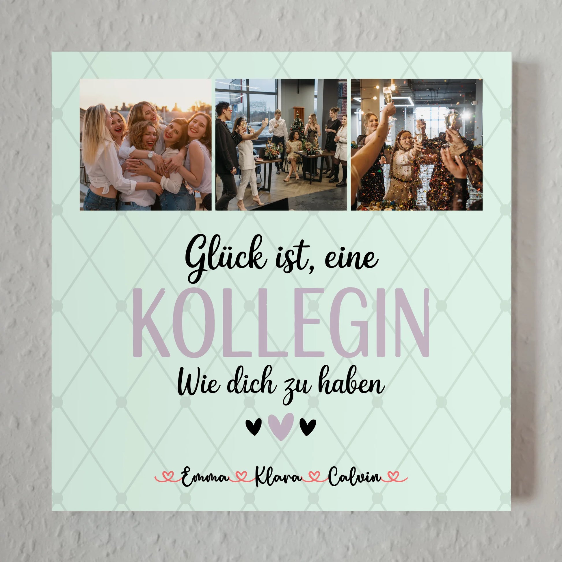 Fotoboard Poster Magnetisch Fotocollage für Kollegin Glück Ist eine Kollegin Wie Dich Zu Haben 1