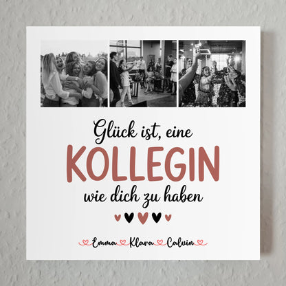 Personalisierte Fotoboard Poster Magnetisch mit Kollegin Fotocollage Glück Ist eine Kollegin Wie Dich Zu Haben 1