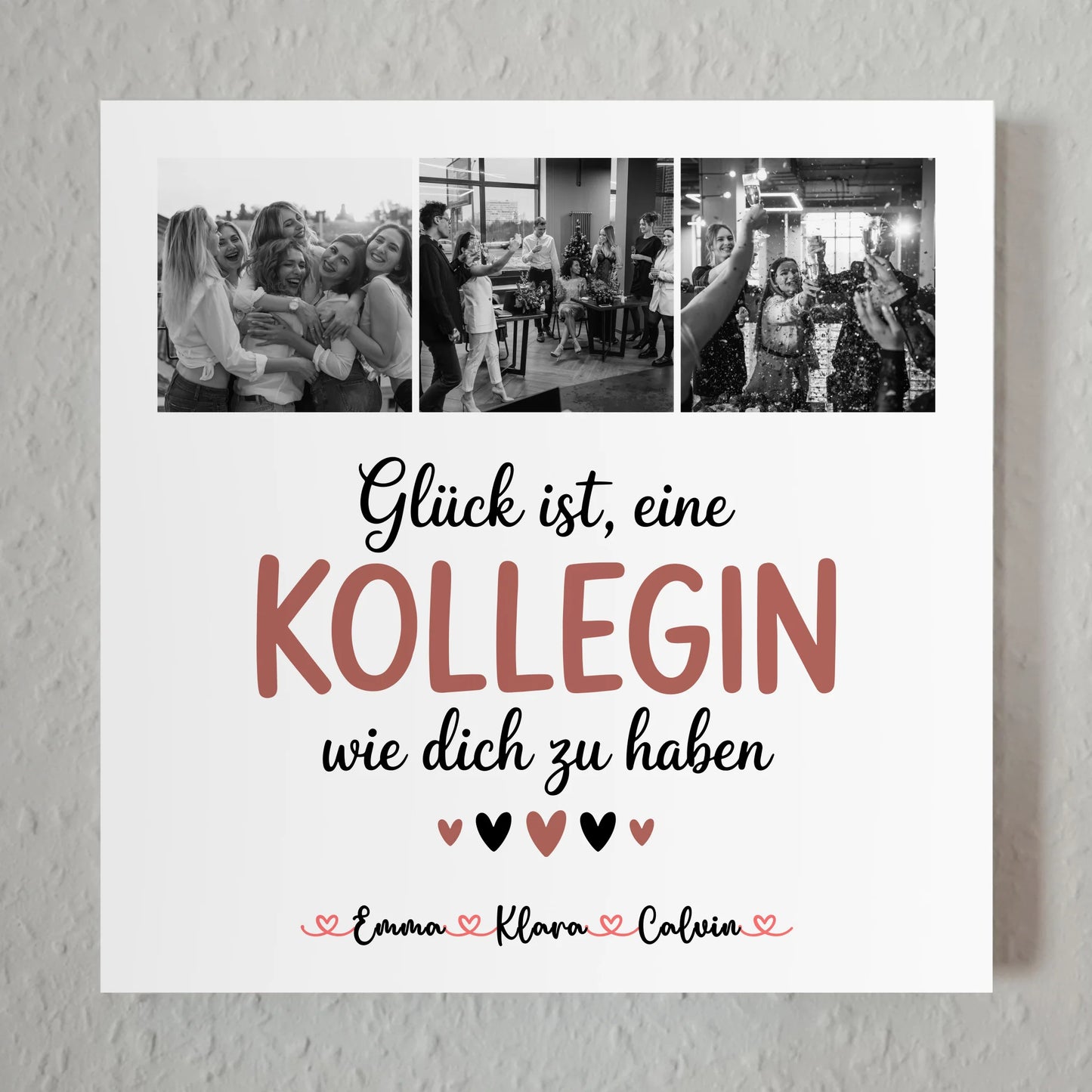 Personalisierte Fotoboard Poster Magnetisch mit Kollegin Fotocollage Glück Ist eine Kollegin Wie Dich Zu Haben