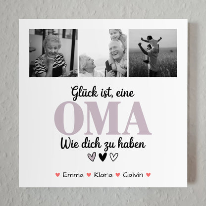 Oma Plakat Fotoboard Fotocollage Oma Glück Ist eine Oma Wie Dich Zu Haben personalisiertes Geschenk 1