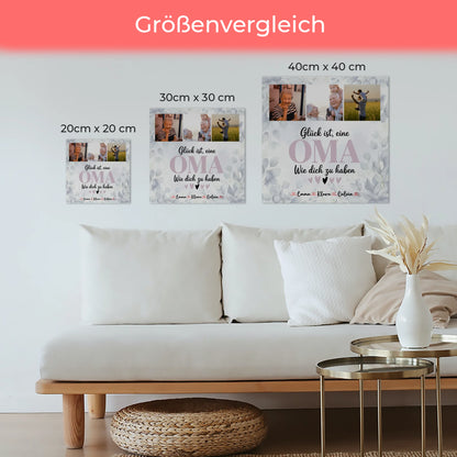 Personalisiertes Wandbild Oma Fotocollage für Oma Glück Ist eine Oma Wie Dich Haben