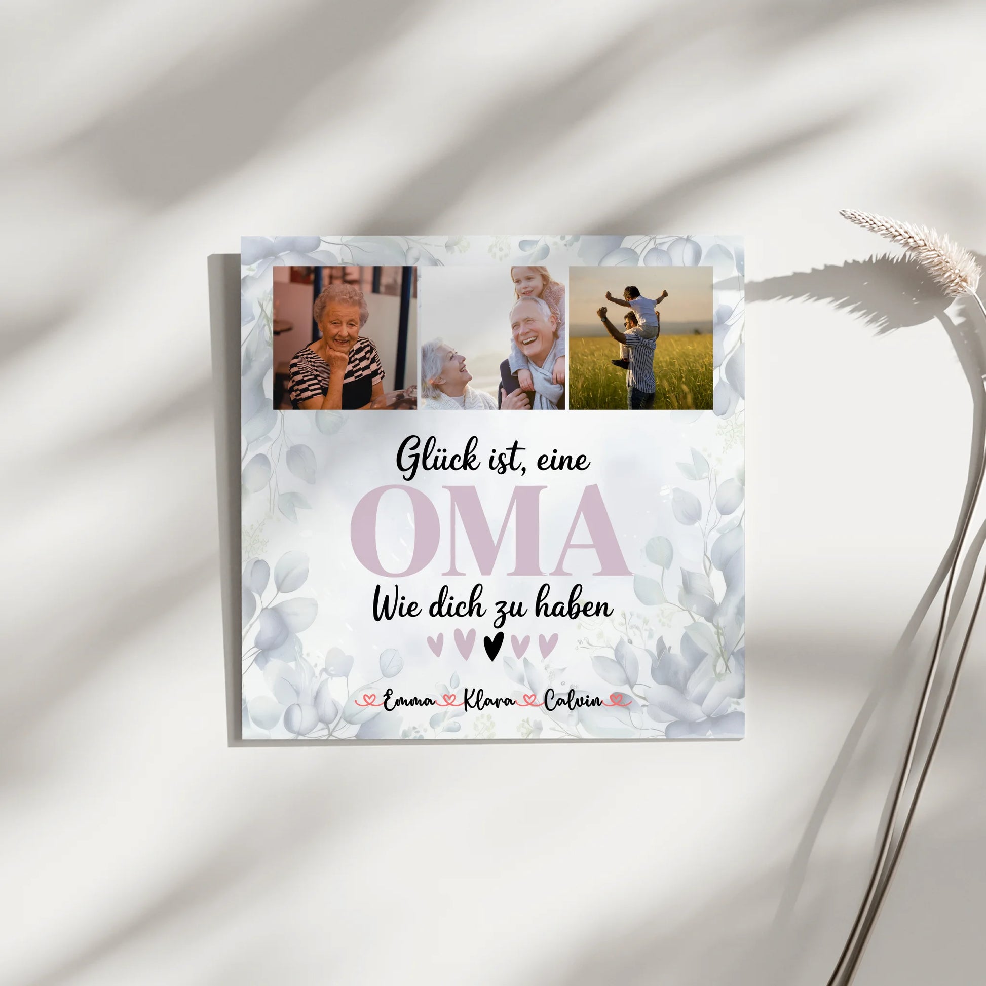 Personalisiertes Wandbild Oma Fotocollage für Oma Glück Ist eine Oma Wie Dich Haben 9