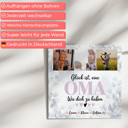 Personalisiertes Wandbild Oma Fotocollage für Oma Glück Ist eine Oma Wie Dich Haben
